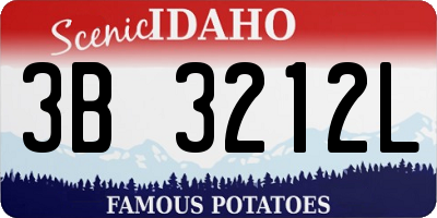 ID license plate 3B3212L