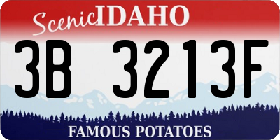 ID license plate 3B3213F