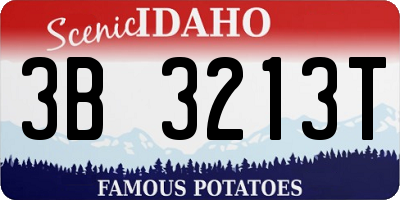 ID license plate 3B3213T