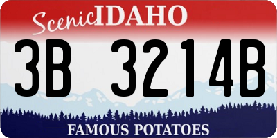 ID license plate 3B3214B