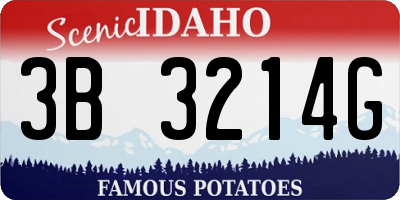 ID license plate 3B3214G