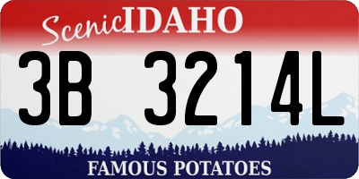 ID license plate 3B3214L