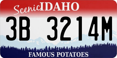 ID license plate 3B3214M