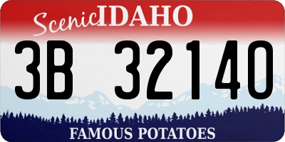 ID license plate 3B3214O
