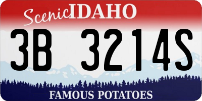 ID license plate 3B3214S