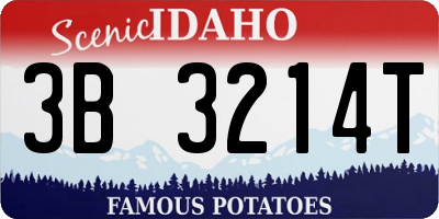 ID license plate 3B3214T