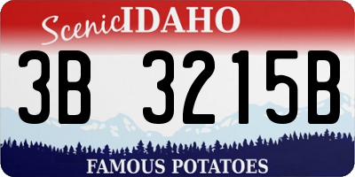 ID license plate 3B3215B