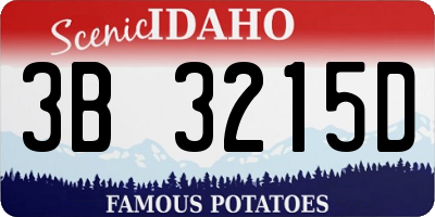 ID license plate 3B3215D