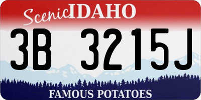 ID license plate 3B3215J