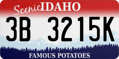 ID license plate 3B3215K