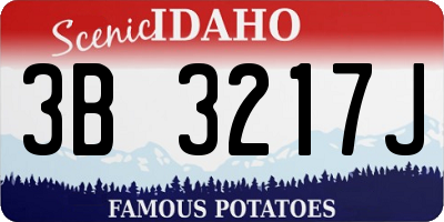 ID license plate 3B3217J