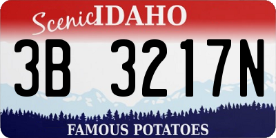 ID license plate 3B3217N