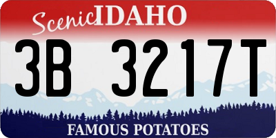 ID license plate 3B3217T