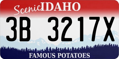 ID license plate 3B3217X