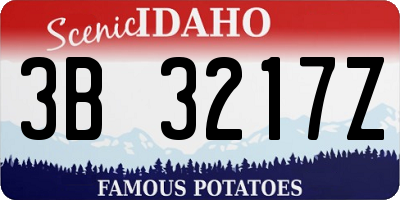 ID license plate 3B3217Z