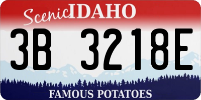 ID license plate 3B3218E