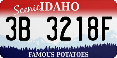 ID license plate 3B3218F