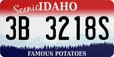 ID license plate 3B3218S