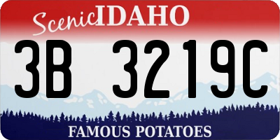 ID license plate 3B3219C