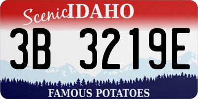 ID license plate 3B3219E