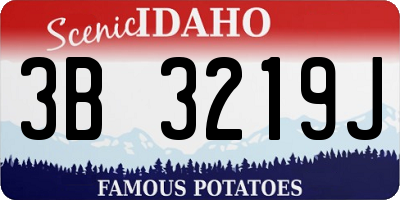 ID license plate 3B3219J
