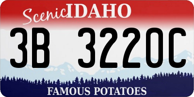 ID license plate 3B3220C