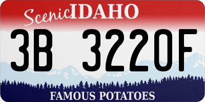 ID license plate 3B3220F
