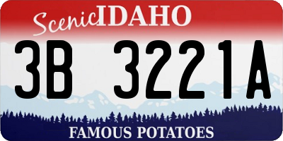 ID license plate 3B3221A