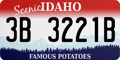 ID license plate 3B3221B