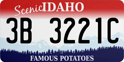 ID license plate 3B3221C