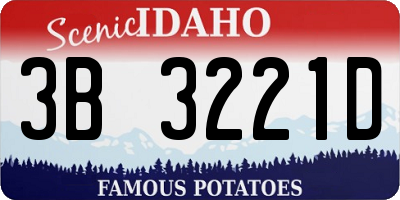 ID license plate 3B3221D