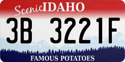 ID license plate 3B3221F