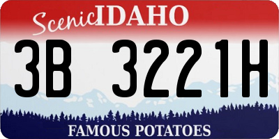 ID license plate 3B3221H