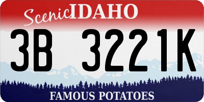 ID license plate 3B3221K