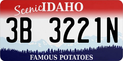 ID license plate 3B3221N