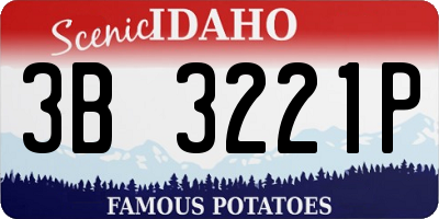 ID license plate 3B3221P
