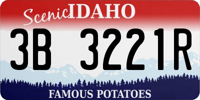 ID license plate 3B3221R