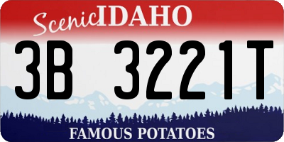 ID license plate 3B3221T