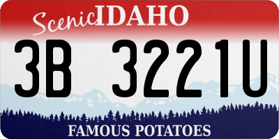 ID license plate 3B3221U