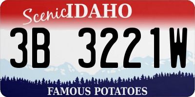 ID license plate 3B3221W