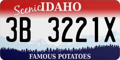 ID license plate 3B3221X