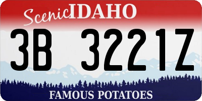 ID license plate 3B3221Z