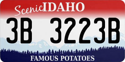 ID license plate 3B3223B