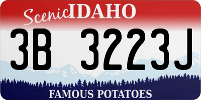 ID license plate 3B3223J