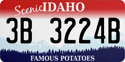 ID license plate 3B3224B