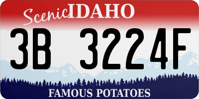 ID license plate 3B3224F