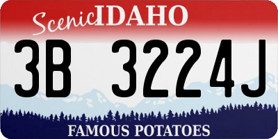 ID license plate 3B3224J