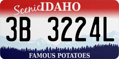 ID license plate 3B3224L