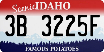 ID license plate 3B3225F