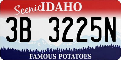 ID license plate 3B3225N